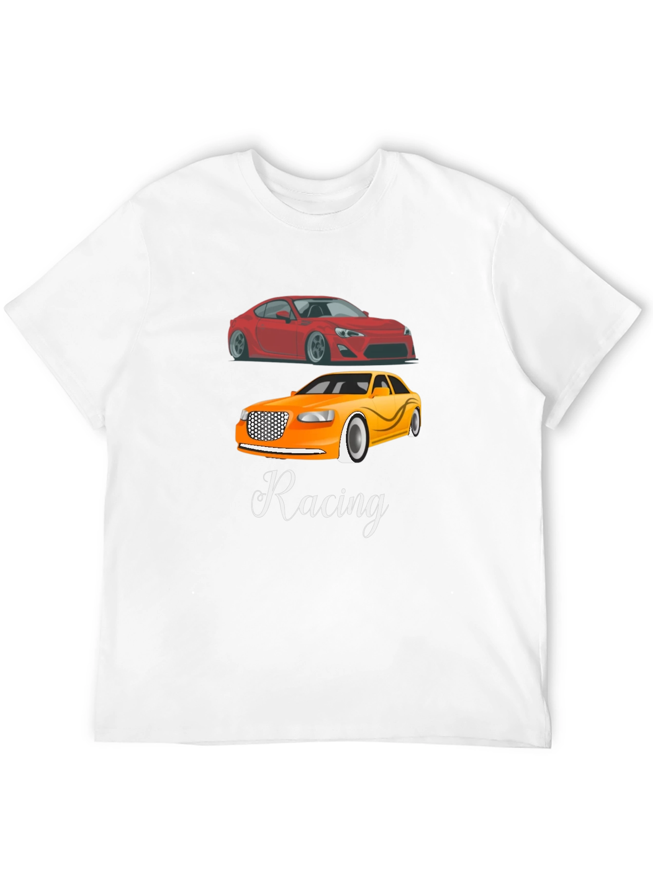 Racing Cars Graphic Tee - Black Cotton
