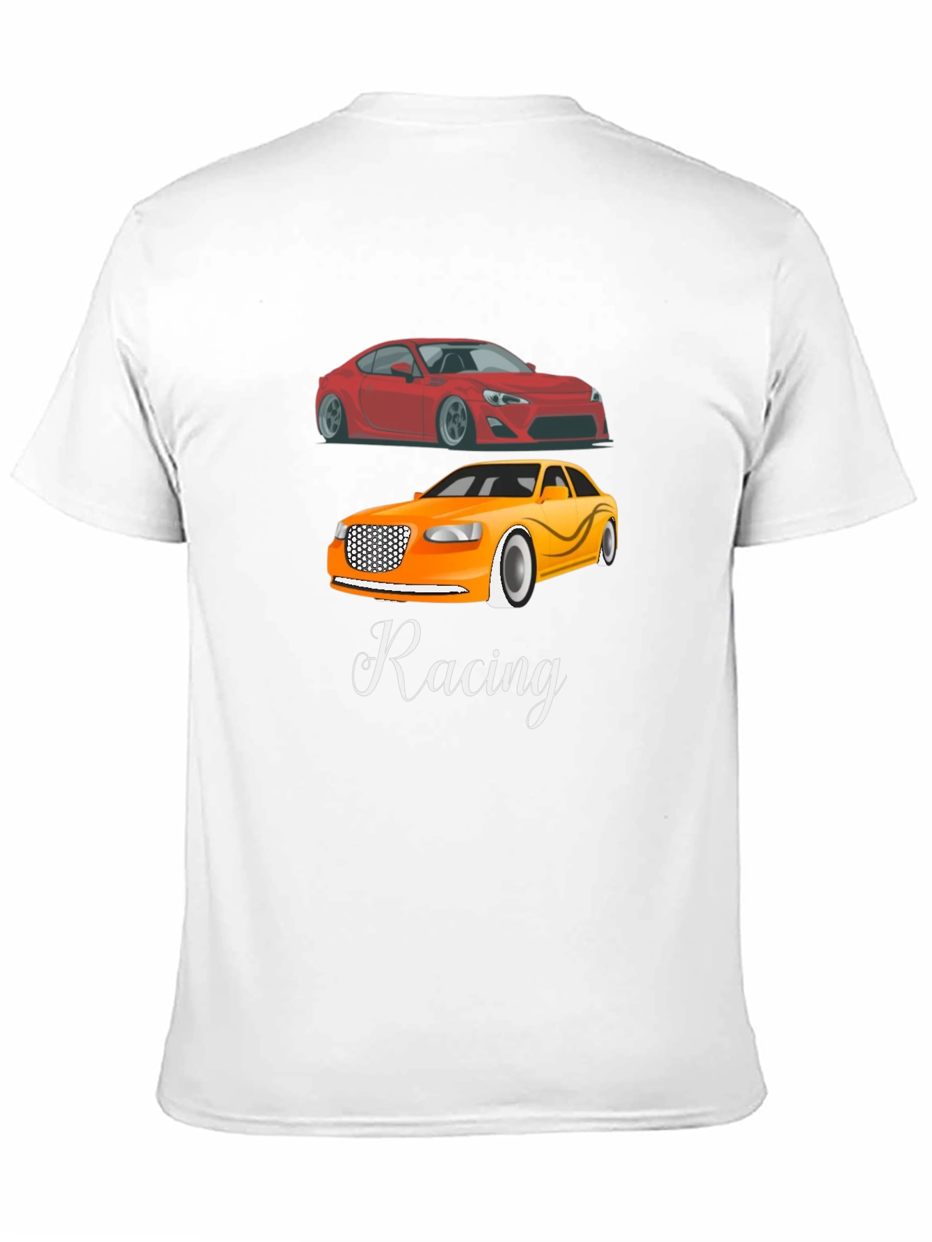 Racing Cars Graphic Tee - Black Cotton