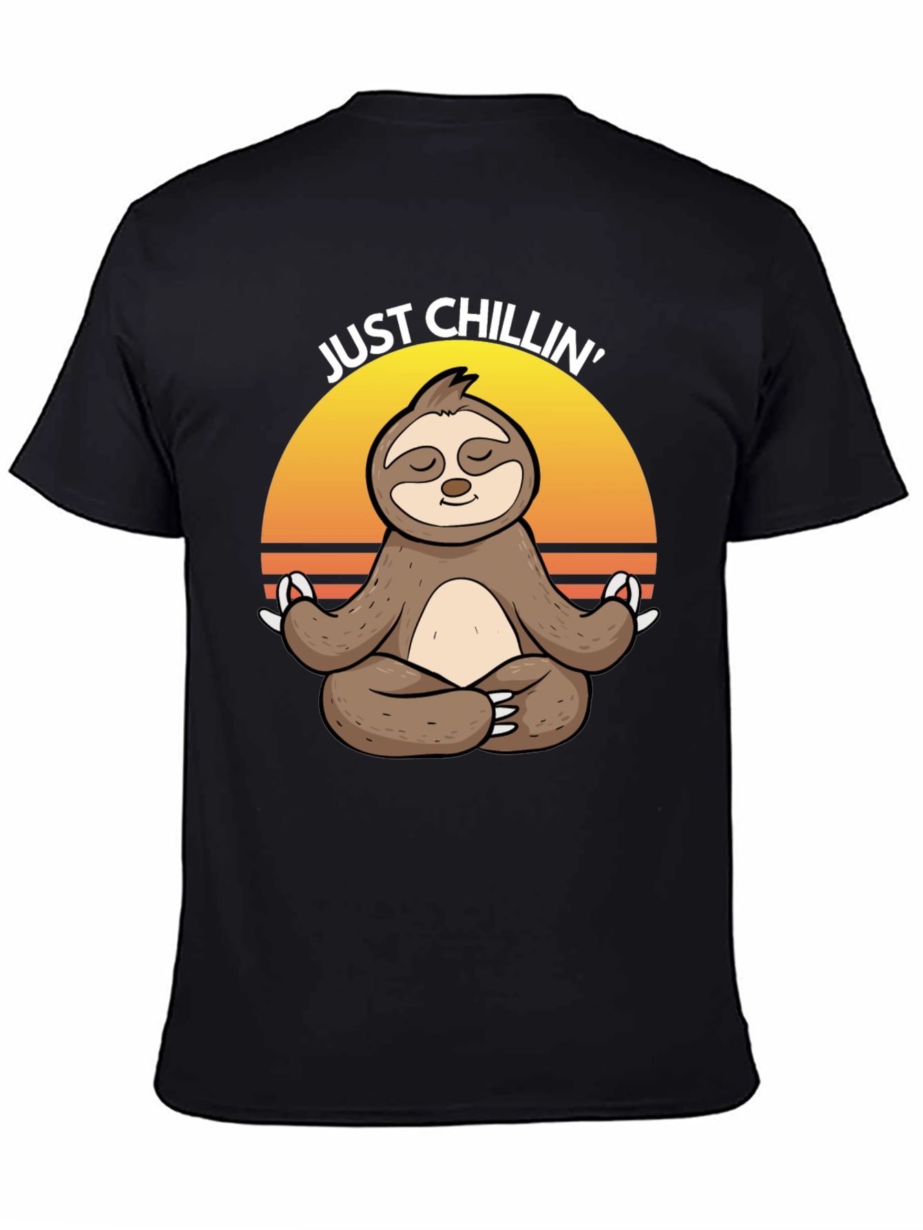 Just Chillin Sloth Yoga Meditation T-Shirt