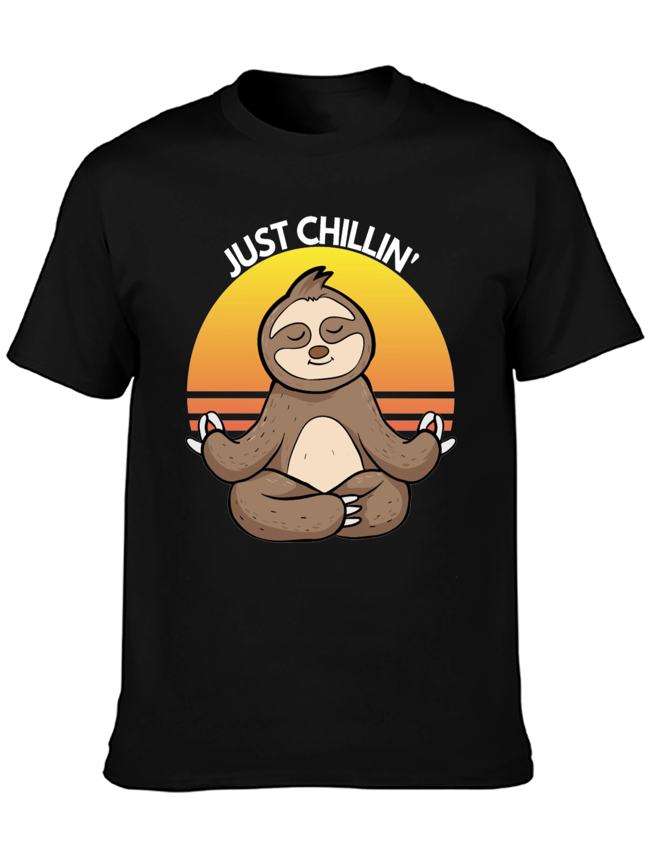 Just Chillin Sloth Yoga Meditation T-Shirt