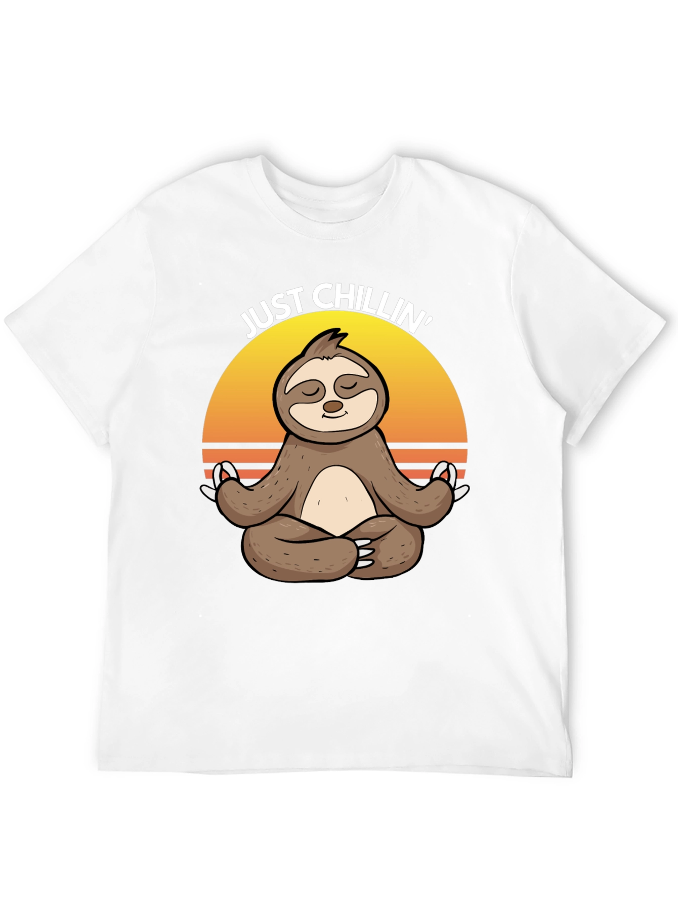 Just Chillin Sloth Yoga Meditation T-Shirt