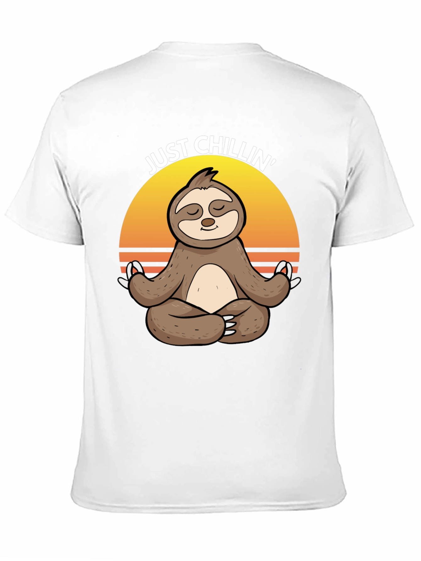 Just Chillin Sloth Yoga Meditation T-Shirt