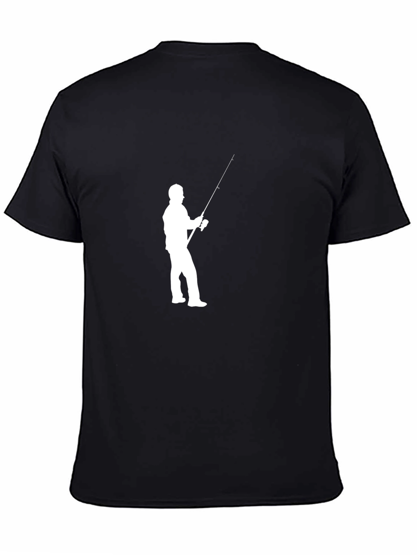 Fishing Silhouette Black T-Shirt
