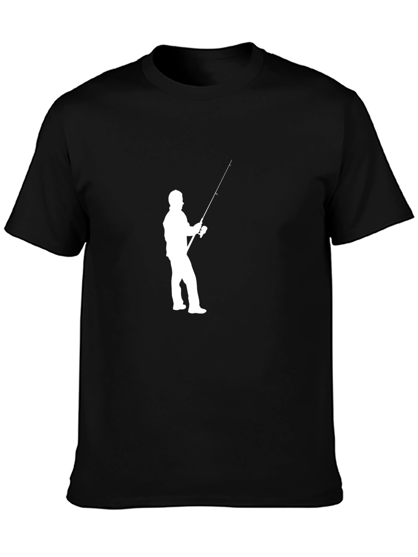 Fishing Silhouette Black T-Shirt