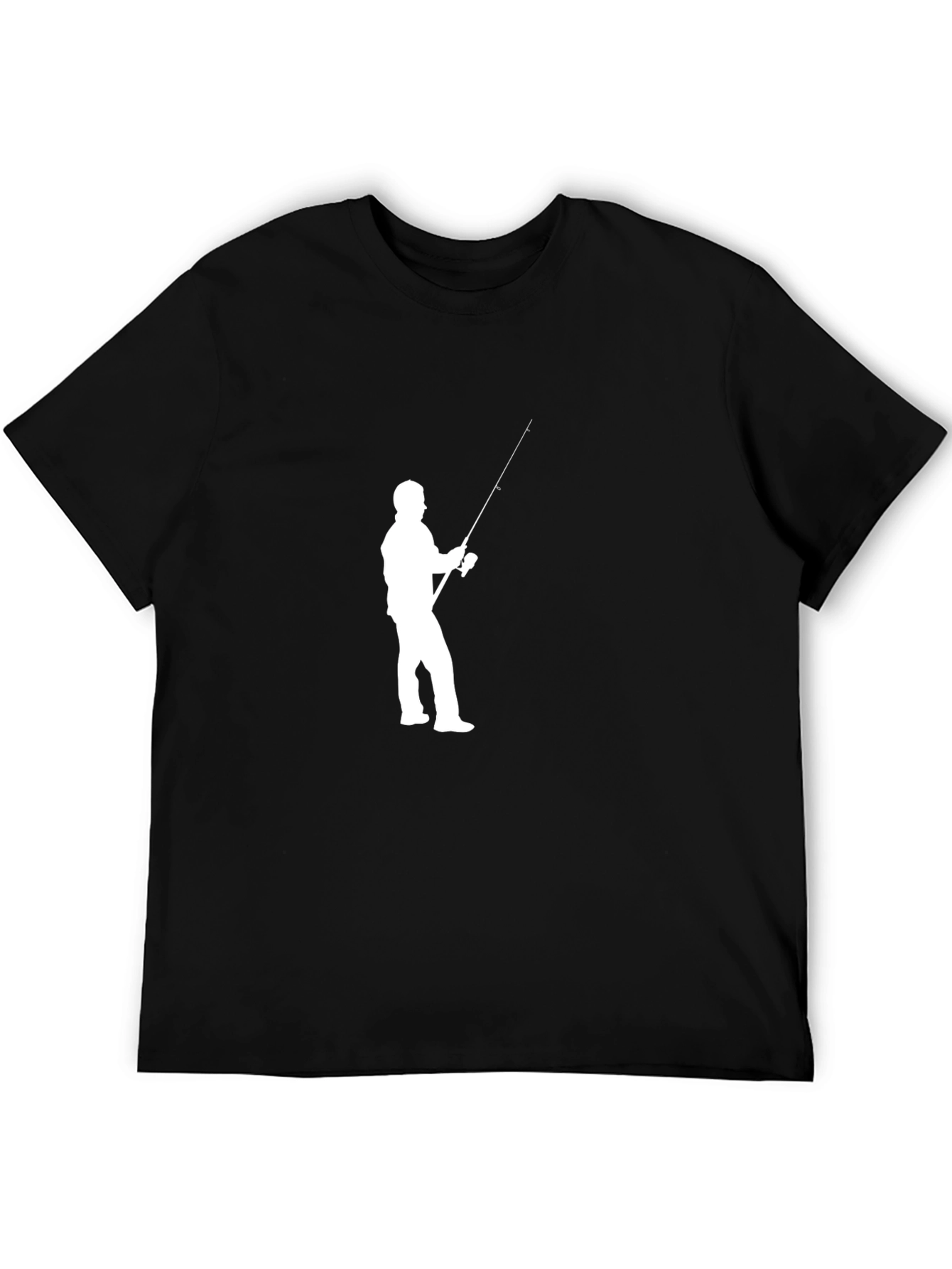 Fishing Silhouette Black T-Shirt