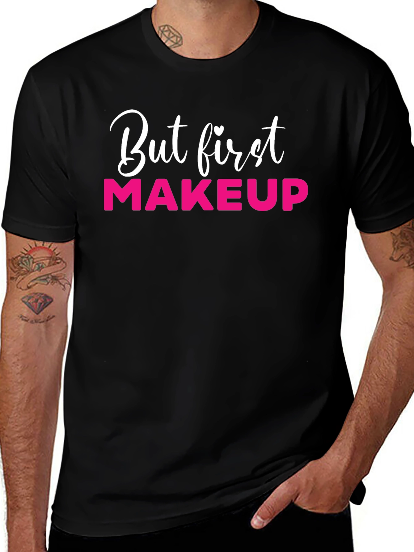 But First Makeup Black T-Shirt