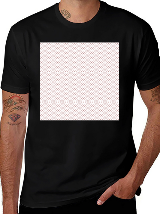 Modern Geometric Pattern Tee - Classic Black Cotton Comfort