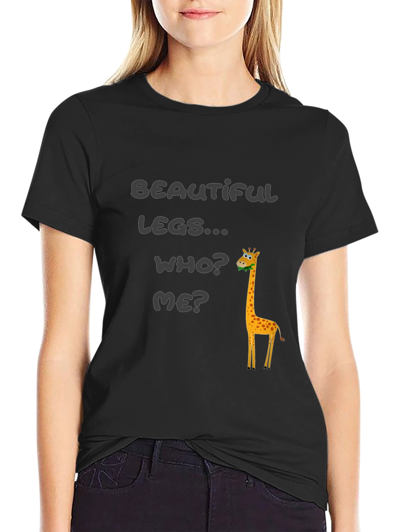 Funny Giraffe T-Shirt - Beautiful Legs