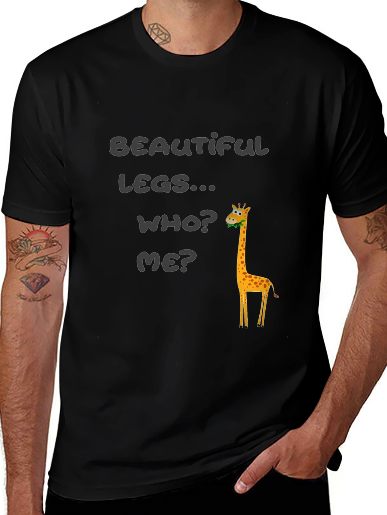 Funny Giraffe T-Shirt - Beautiful Legs