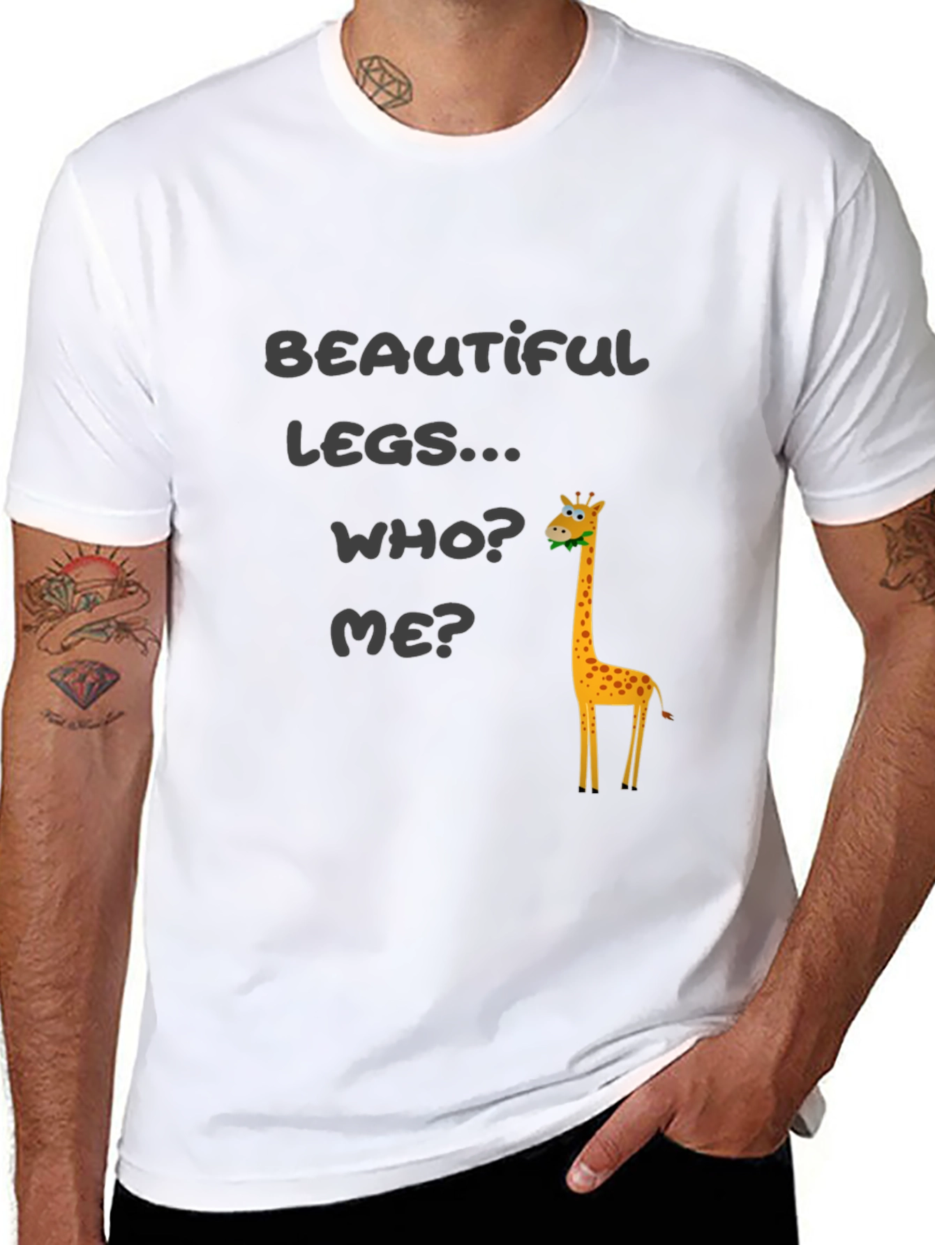 Funny Giraffe T-Shirt - Beautiful Legs