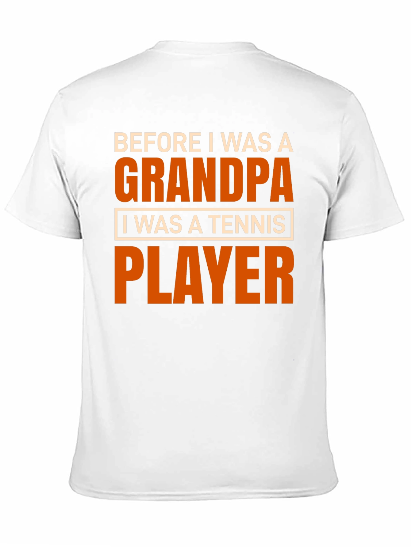 Grandpa Tennis Player T-Shirt - Black Cotton Blend