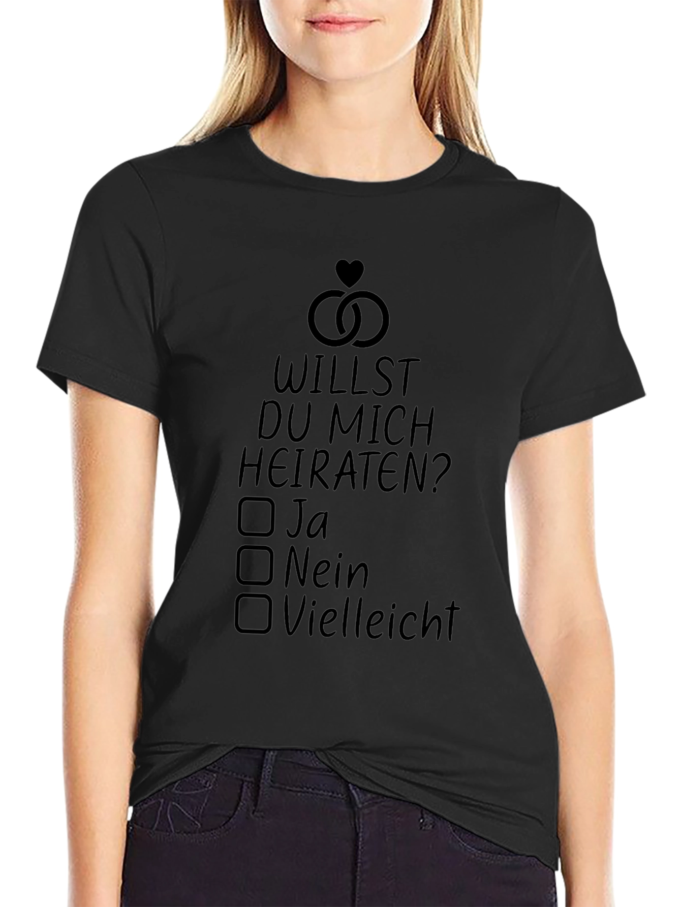 Willst Du Mich Heiraten? Novelty T-Shirt