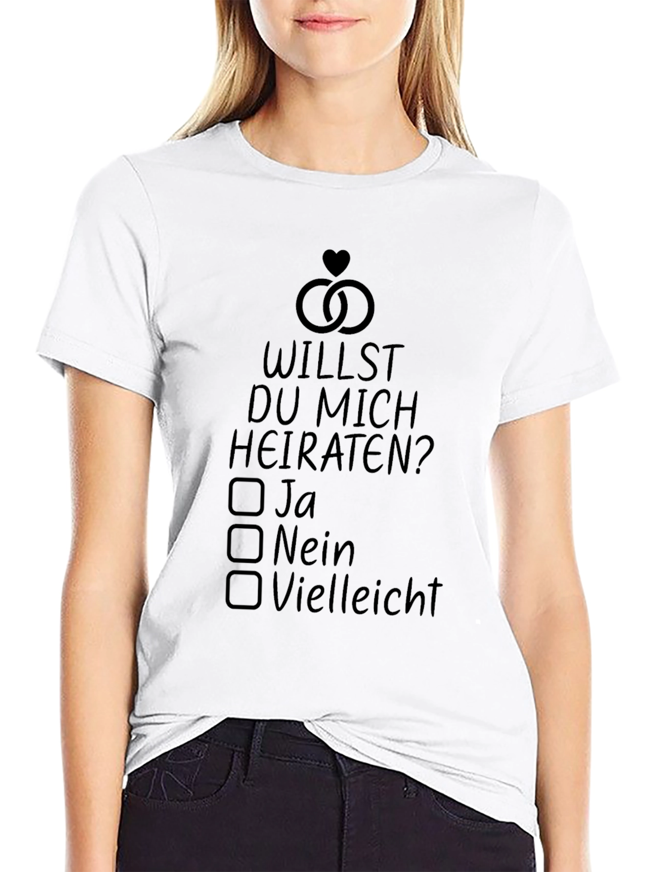 Willst Du Mich Heiraten? Novelty T-Shirt