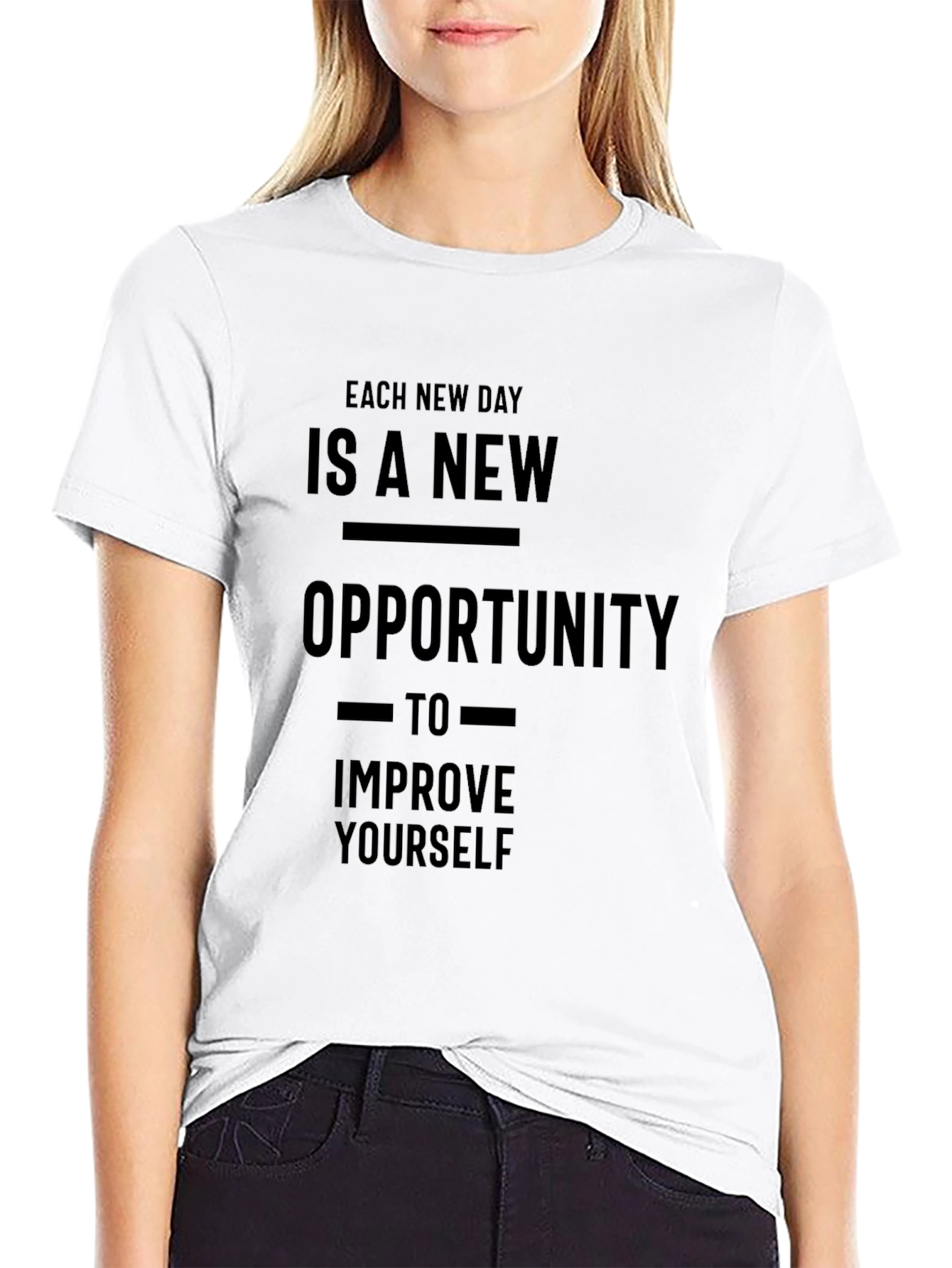 Inspirational Graphic Tee: New Opportunity to Improve Yourself