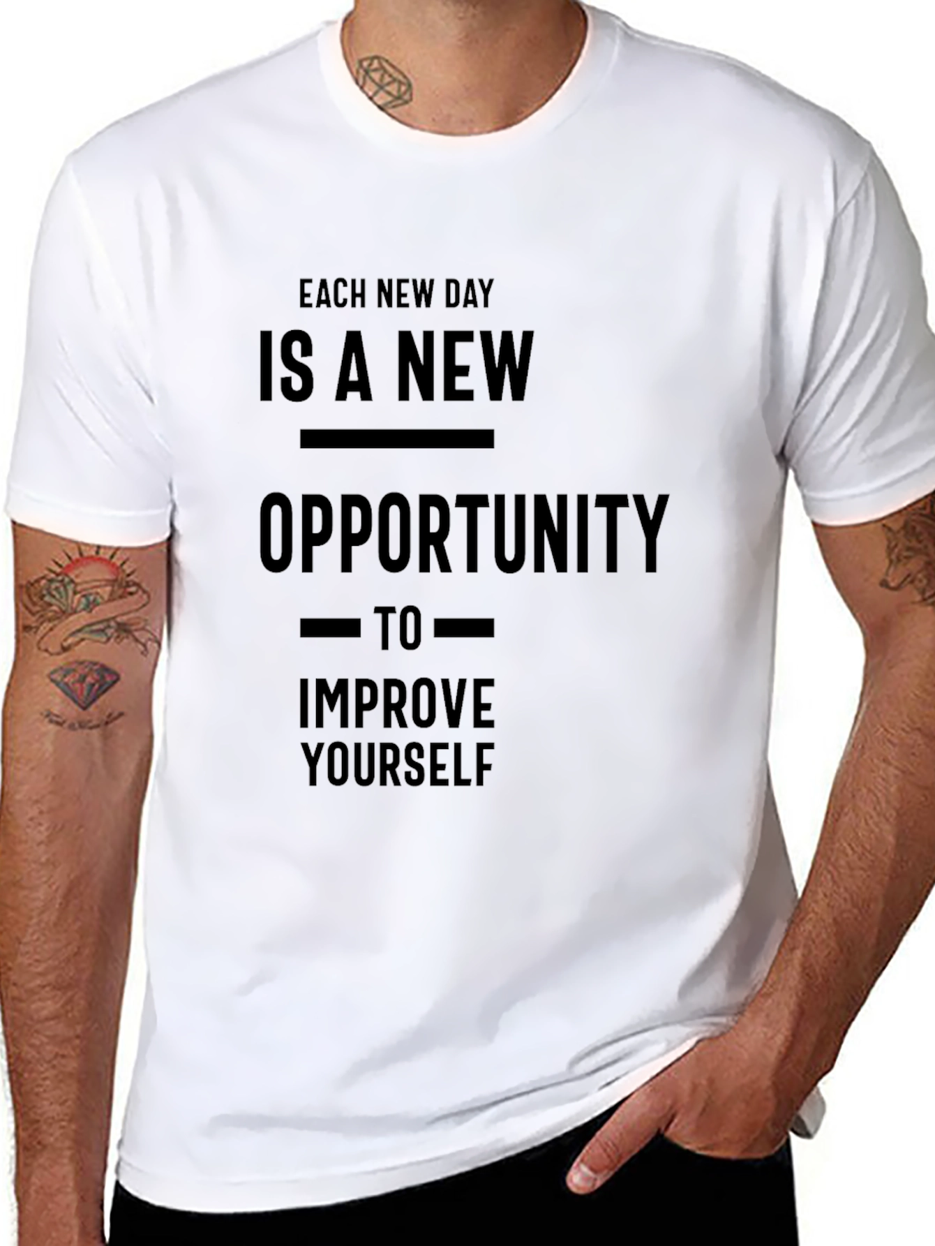Inspirational Graphic Tee: New Opportunity to Improve Yourself