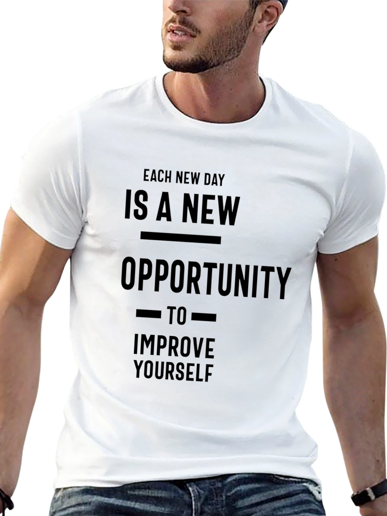 Inspirational Graphic Tee: New Opportunity to Improve Yourself