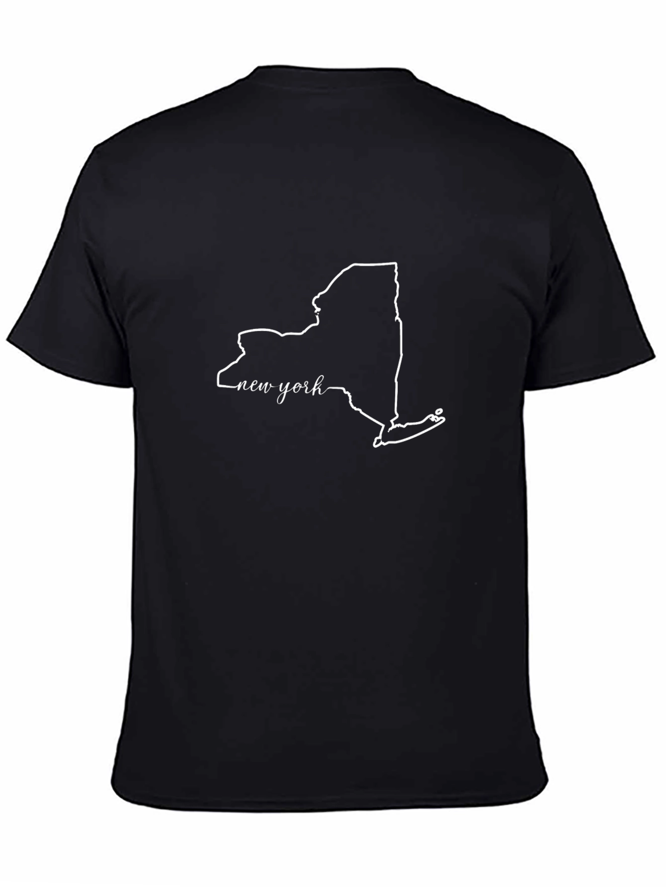New York State Outline Graphic Tee - Black