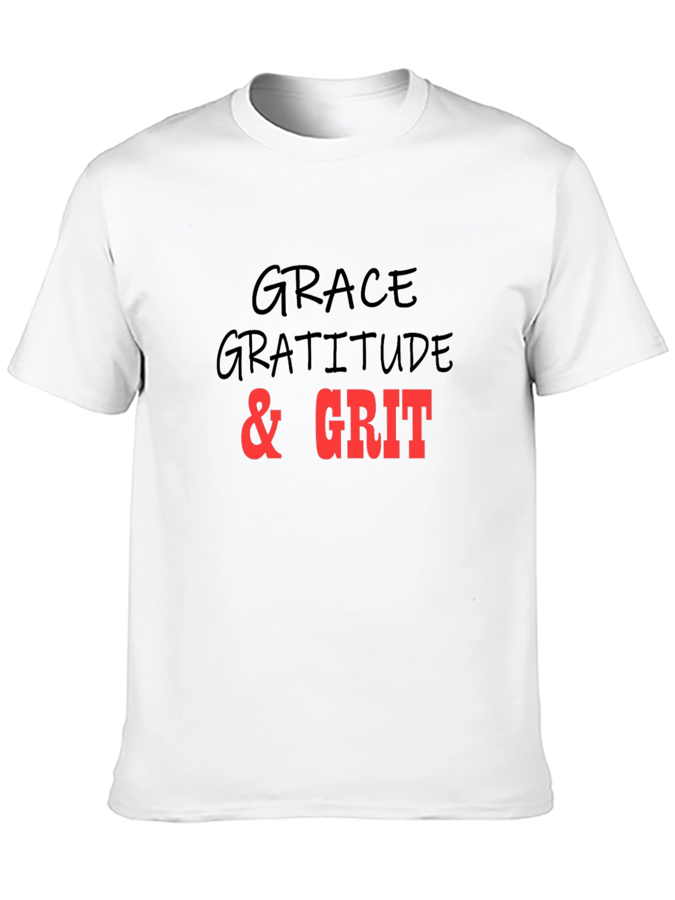 Grace Gratitude Grit T-Shirt Black Graphic Tee