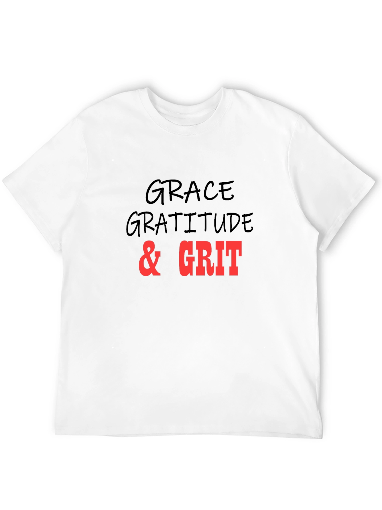 Grace Gratitude Grit T-Shirt Black Graphic Tee