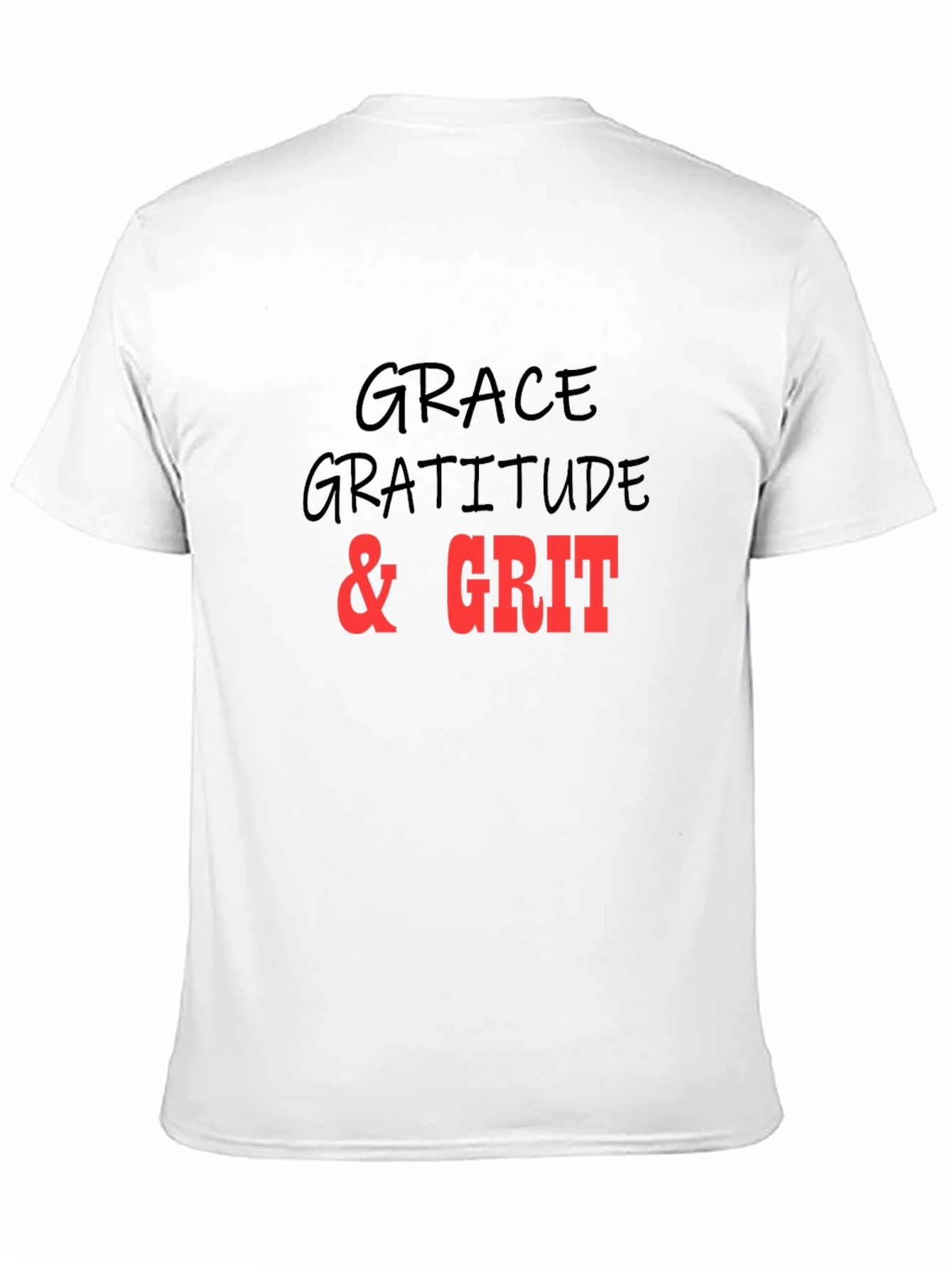 Grace Gratitude Grit T-Shirt Black Graphic Tee
