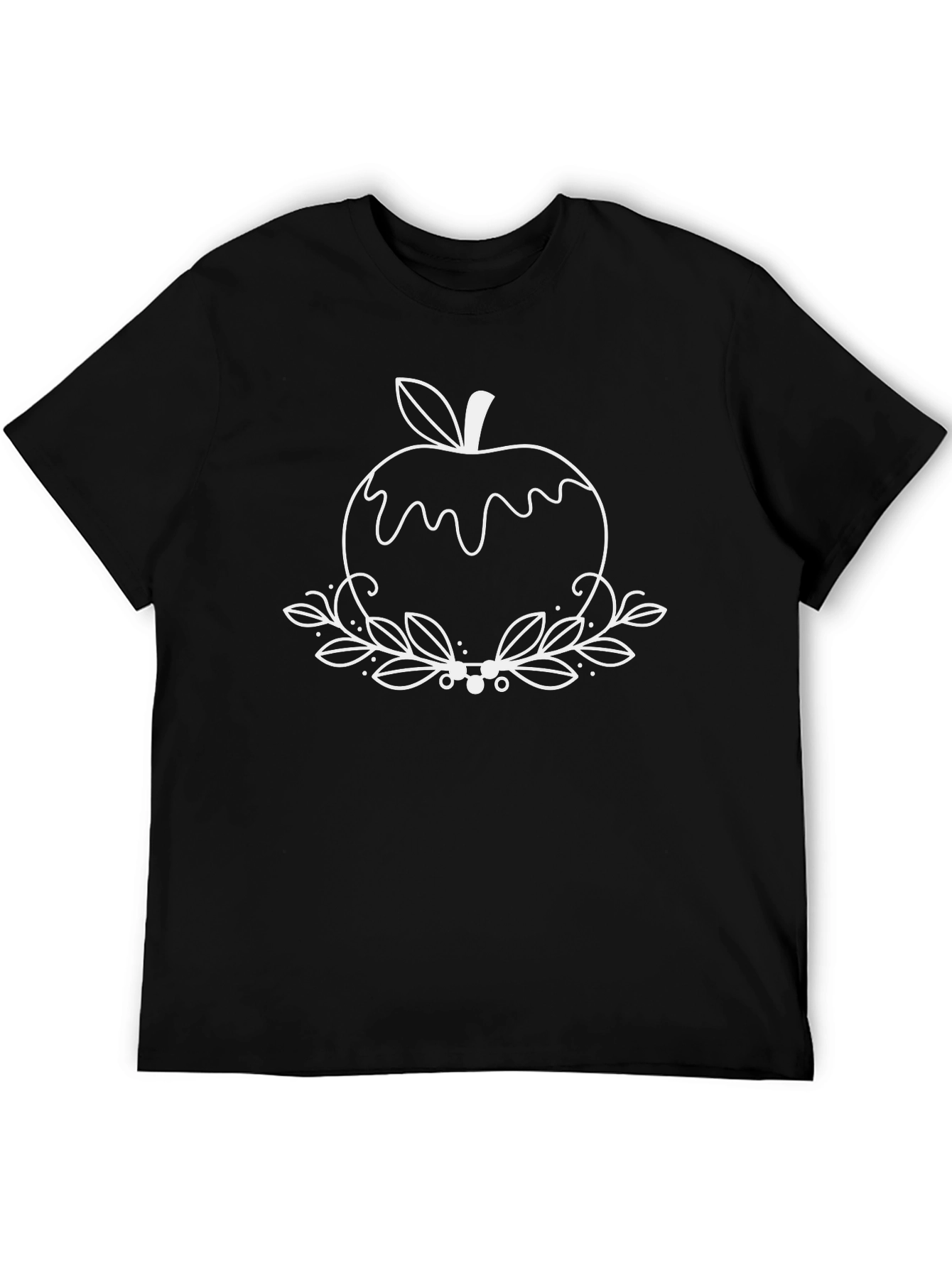 Apple Graphic Black T-Shirt - Stylish Casual Wear