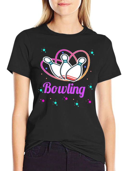 Bowling Heart T-Shirt - Perfect for Bowling Enthusiasts