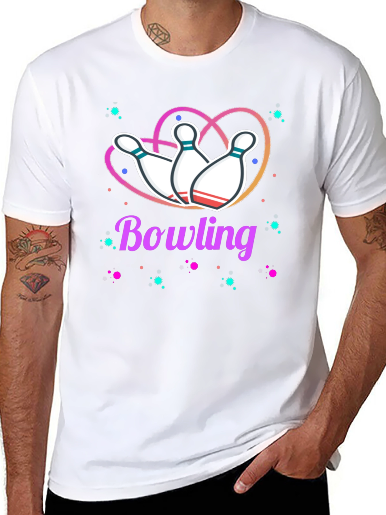 Bowling Heart T-Shirt - Perfect for Bowling Enthusiasts