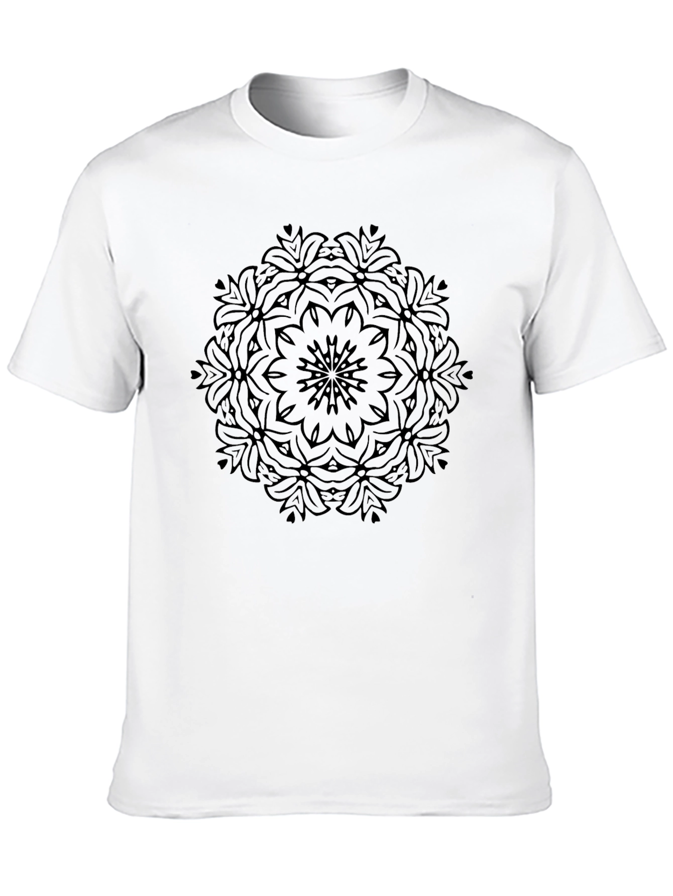 Mandala Graphic Black T-Shirt - Relaxed Fit