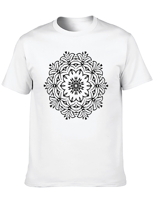Mandala Graphic Black T-Shirt - Relaxed Fit