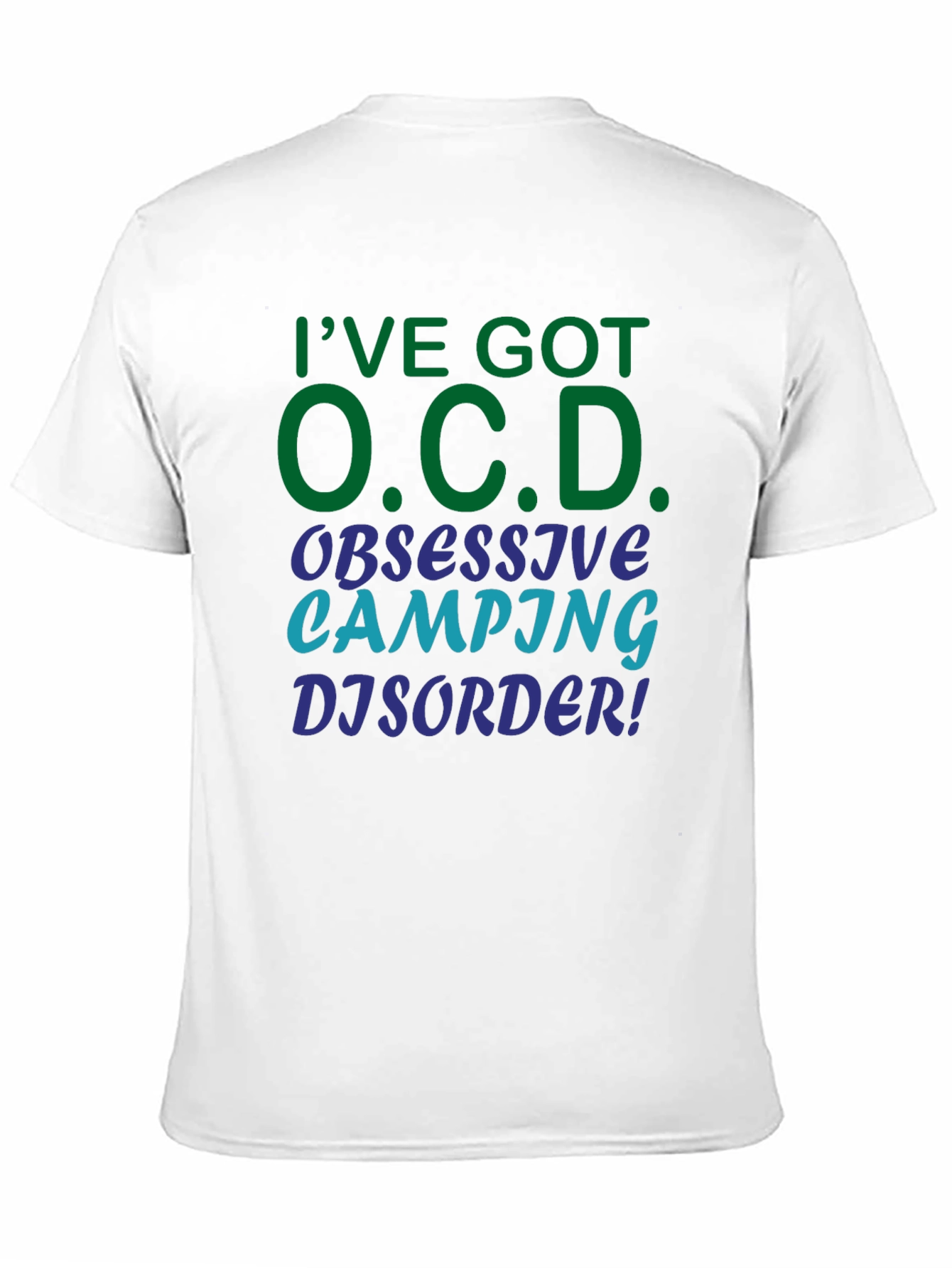 OCD Obsessive Camping Disorder Black T-Shirt