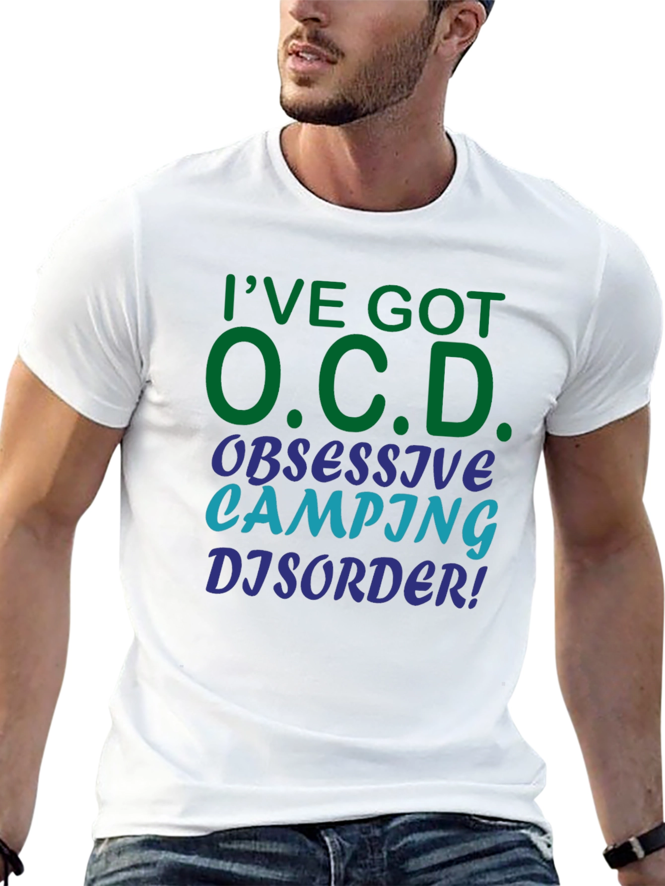 OCD Obsessive Camping Disorder Black T-Shirt