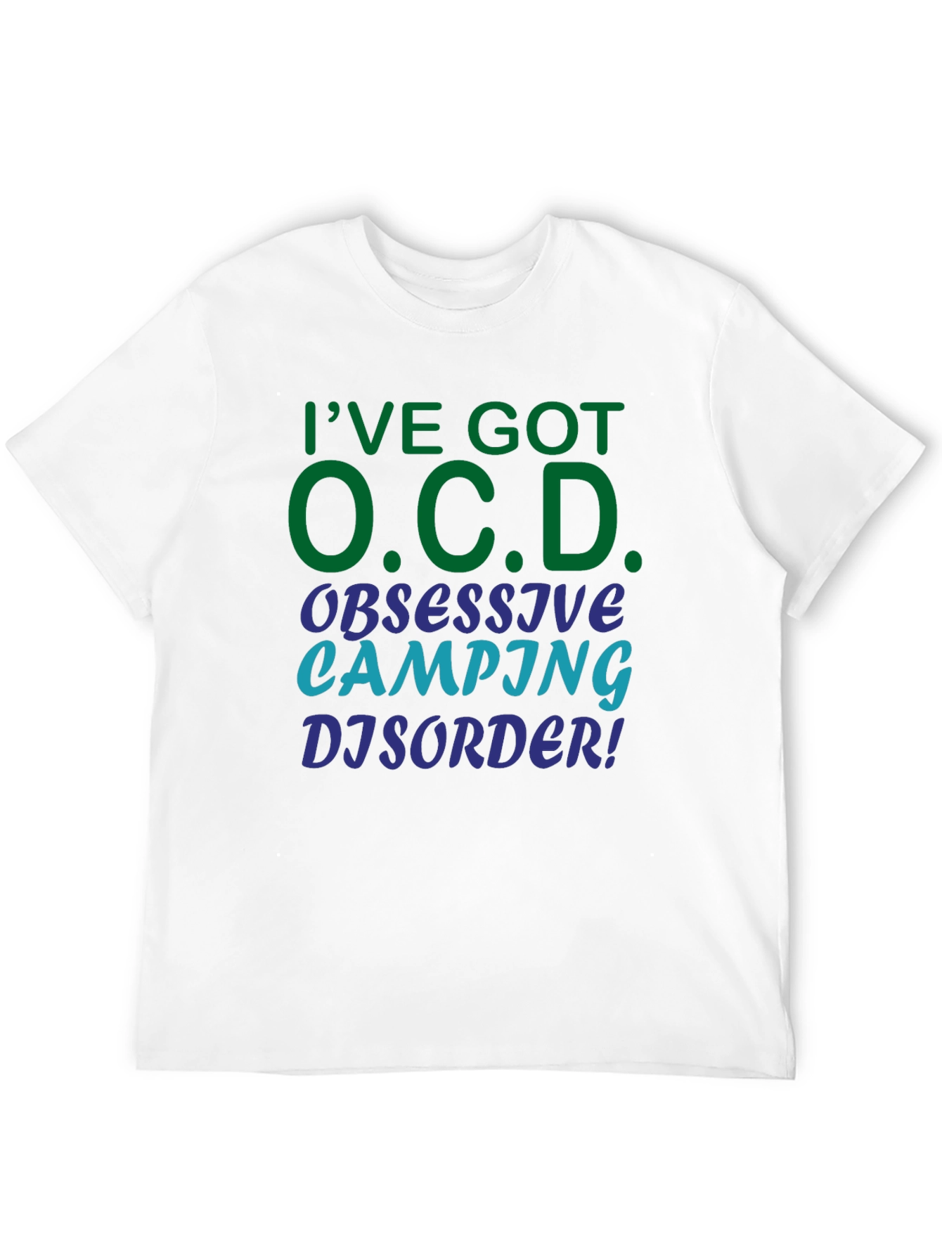 OCD Obsessive Camping Disorder Black T-Shirt