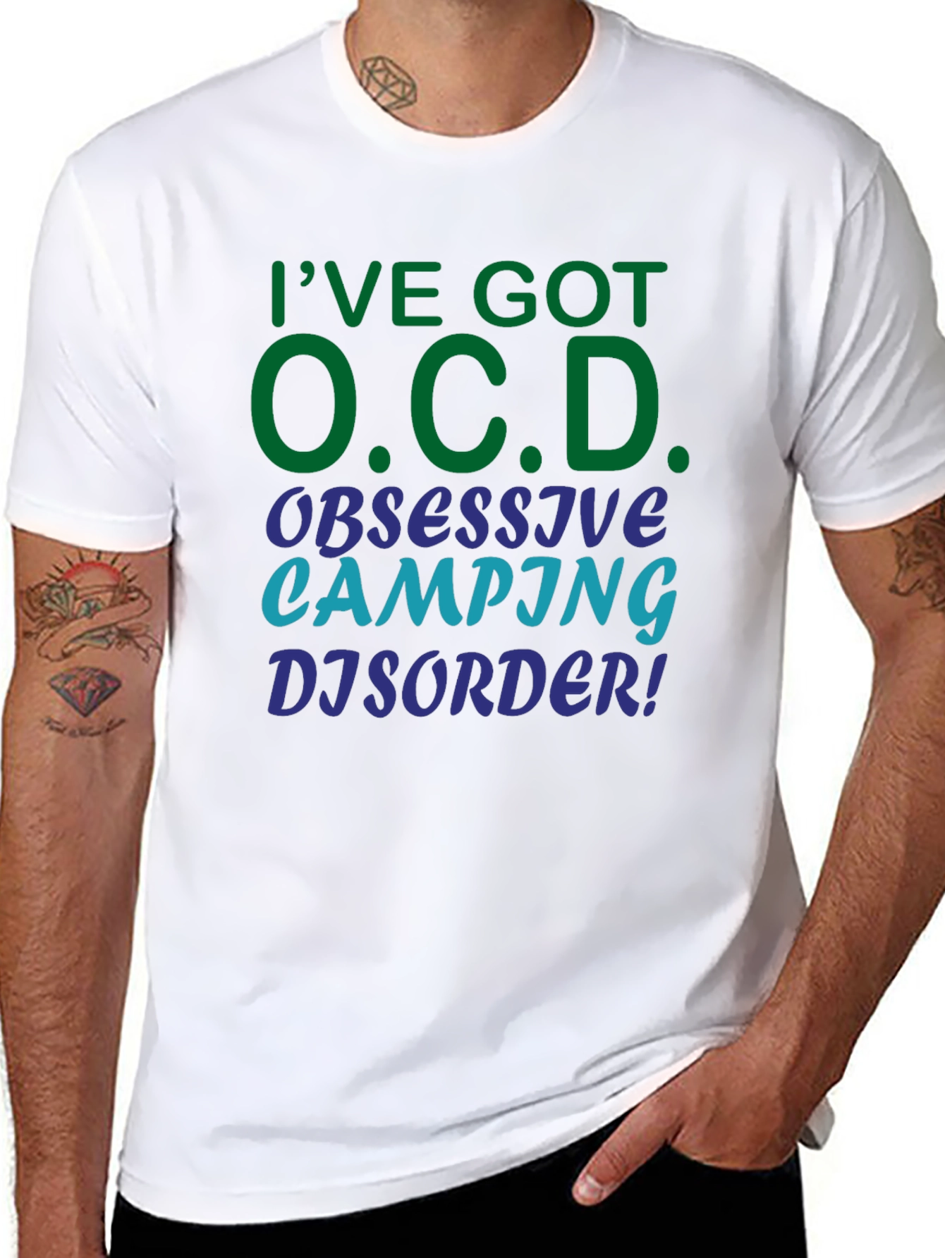 OCD Obsessive Camping Disorder Black T-Shirt
