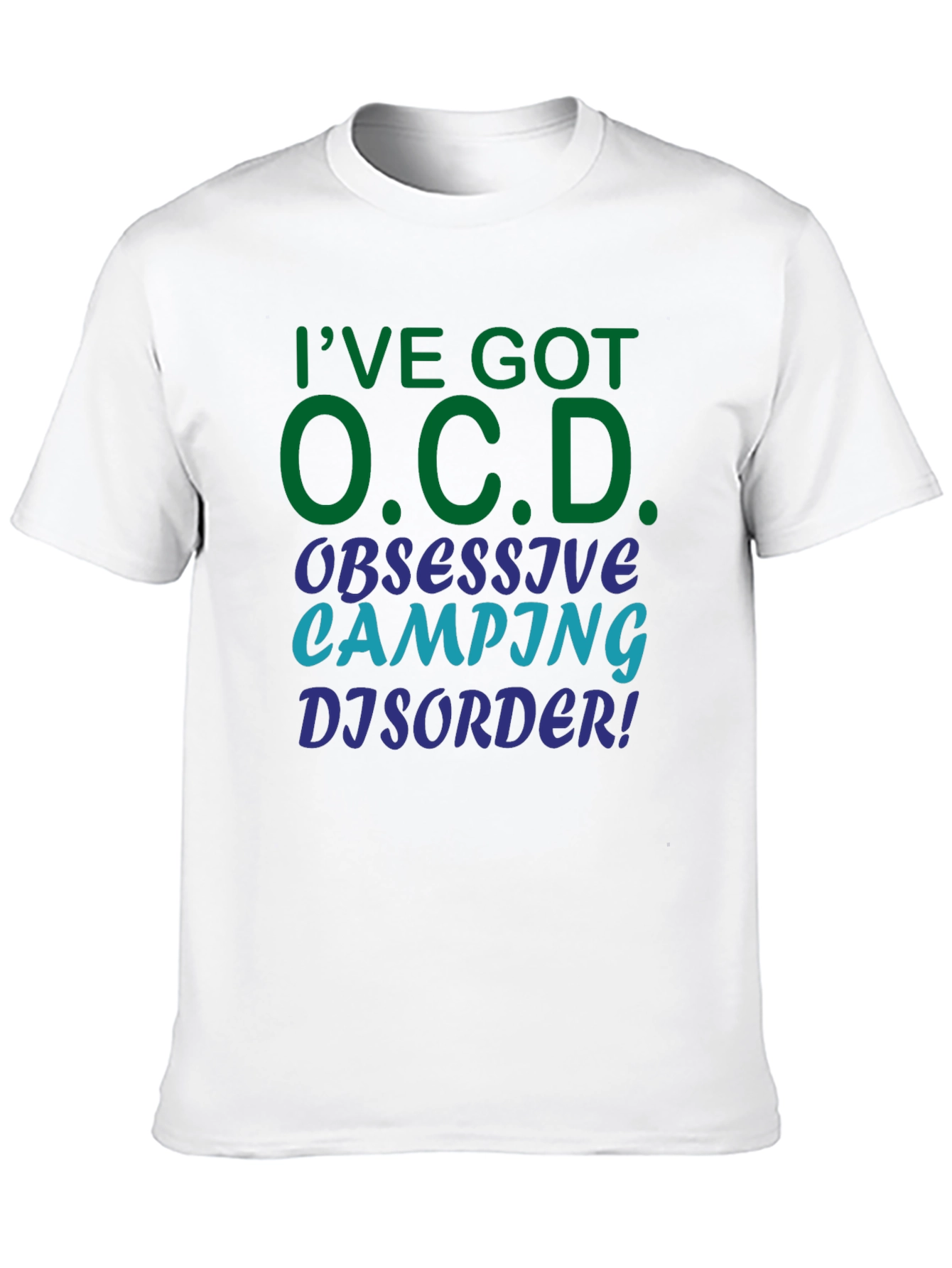 OCD Obsessive Camping Disorder Black T-Shirt