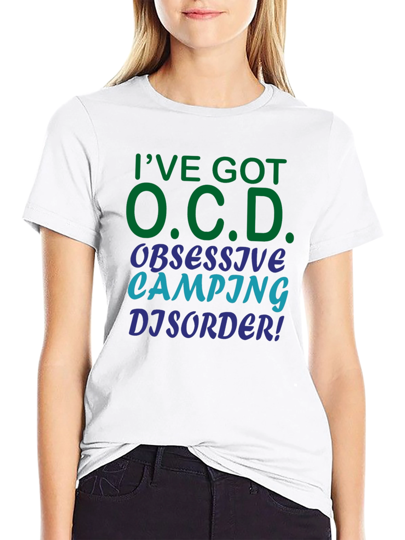 OCD Obsessive Camping Disorder Black T-Shirt