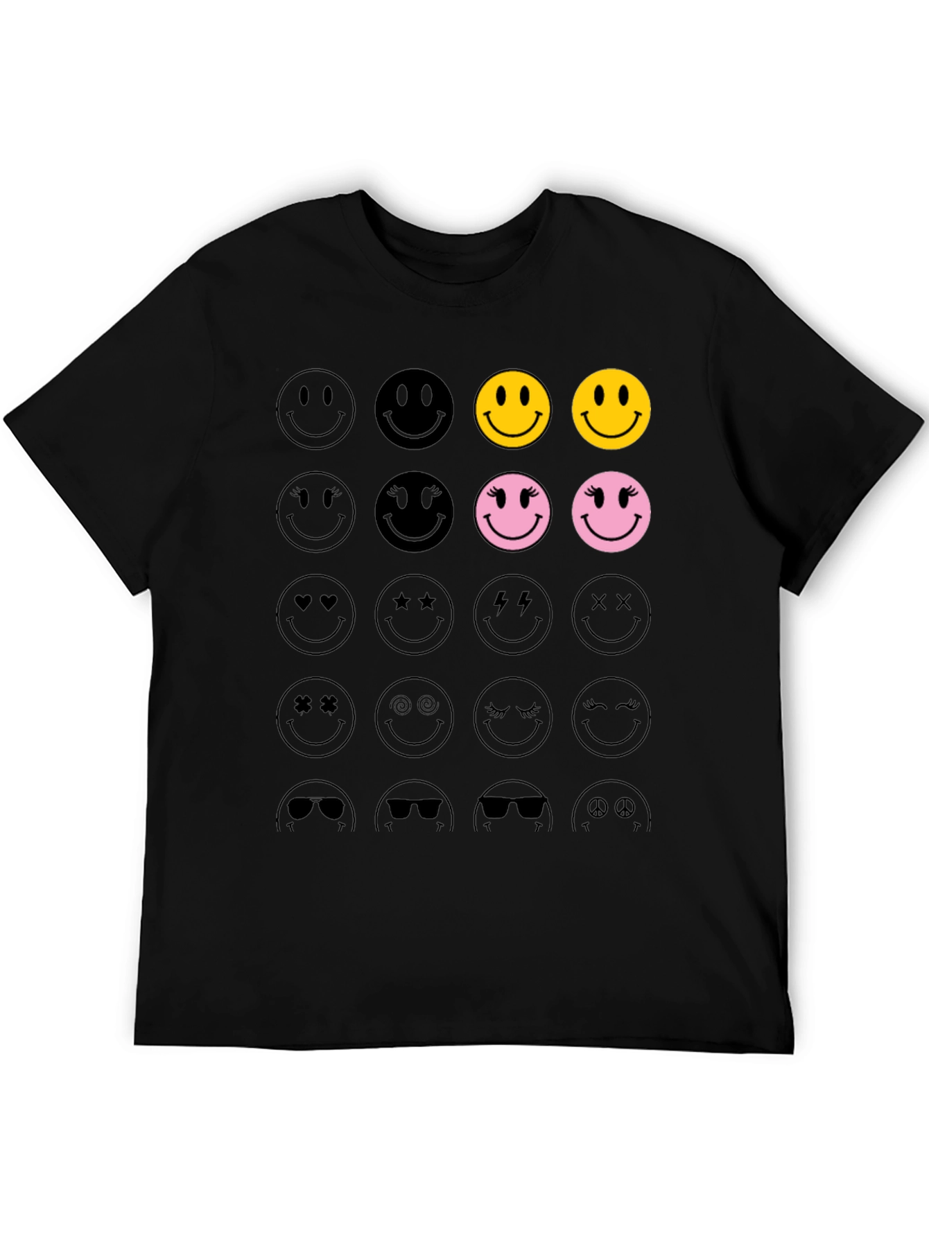 Smiley Face Graphic Tee - Trendy & Fun