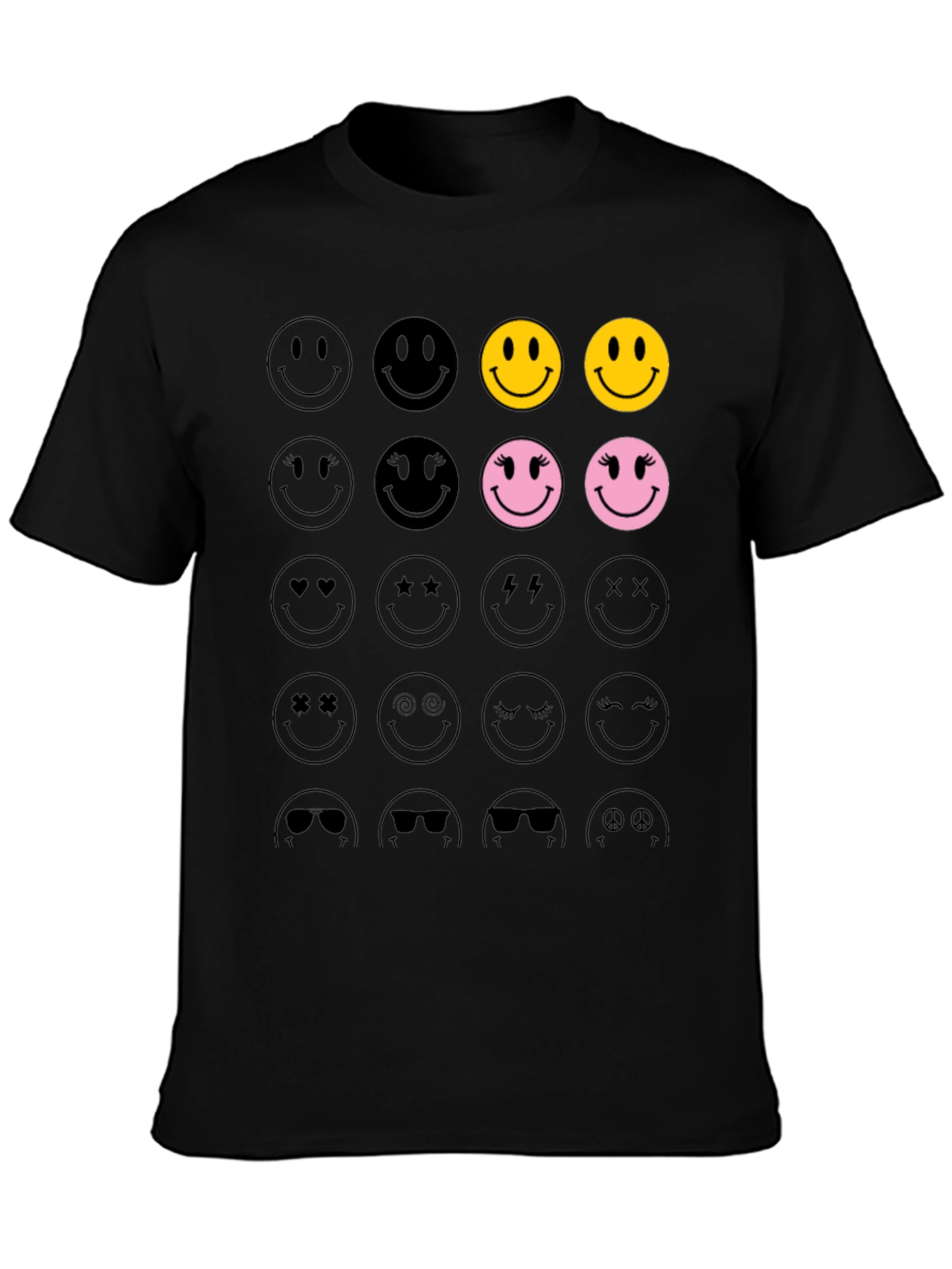 Smiley Face Graphic Tee - Trendy & Fun