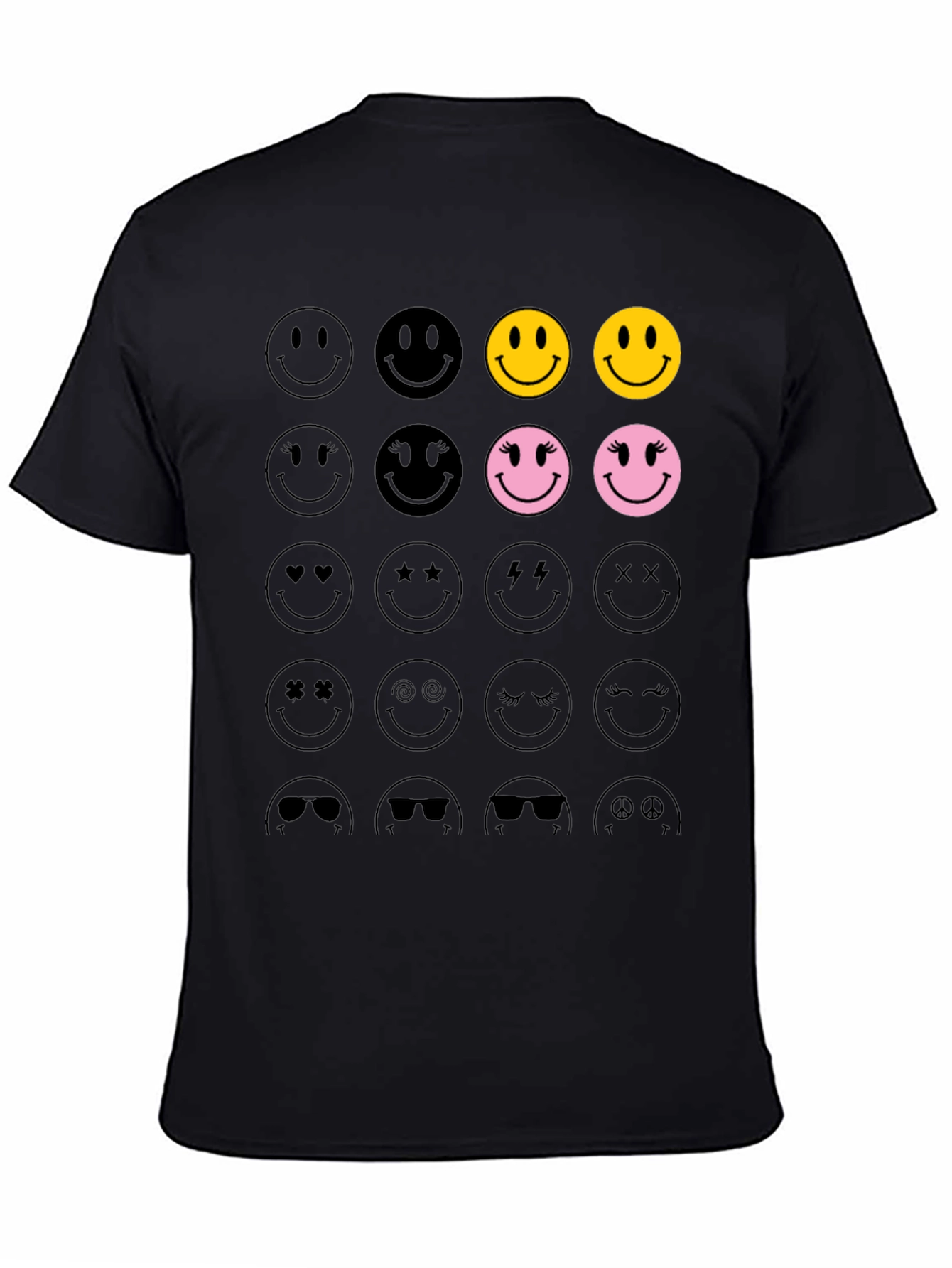 Smiley Face Graphic Tee - Trendy & Fun