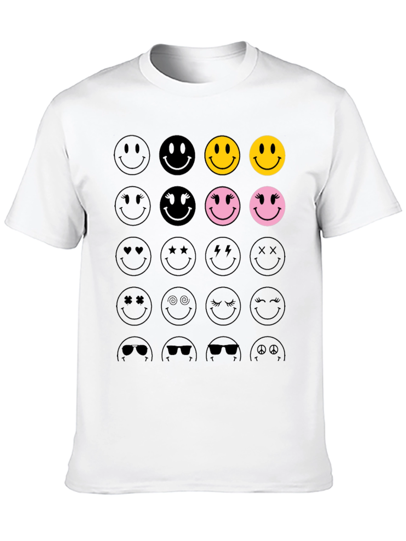 Smiley Face Graphic Tee - Trendy & Fun