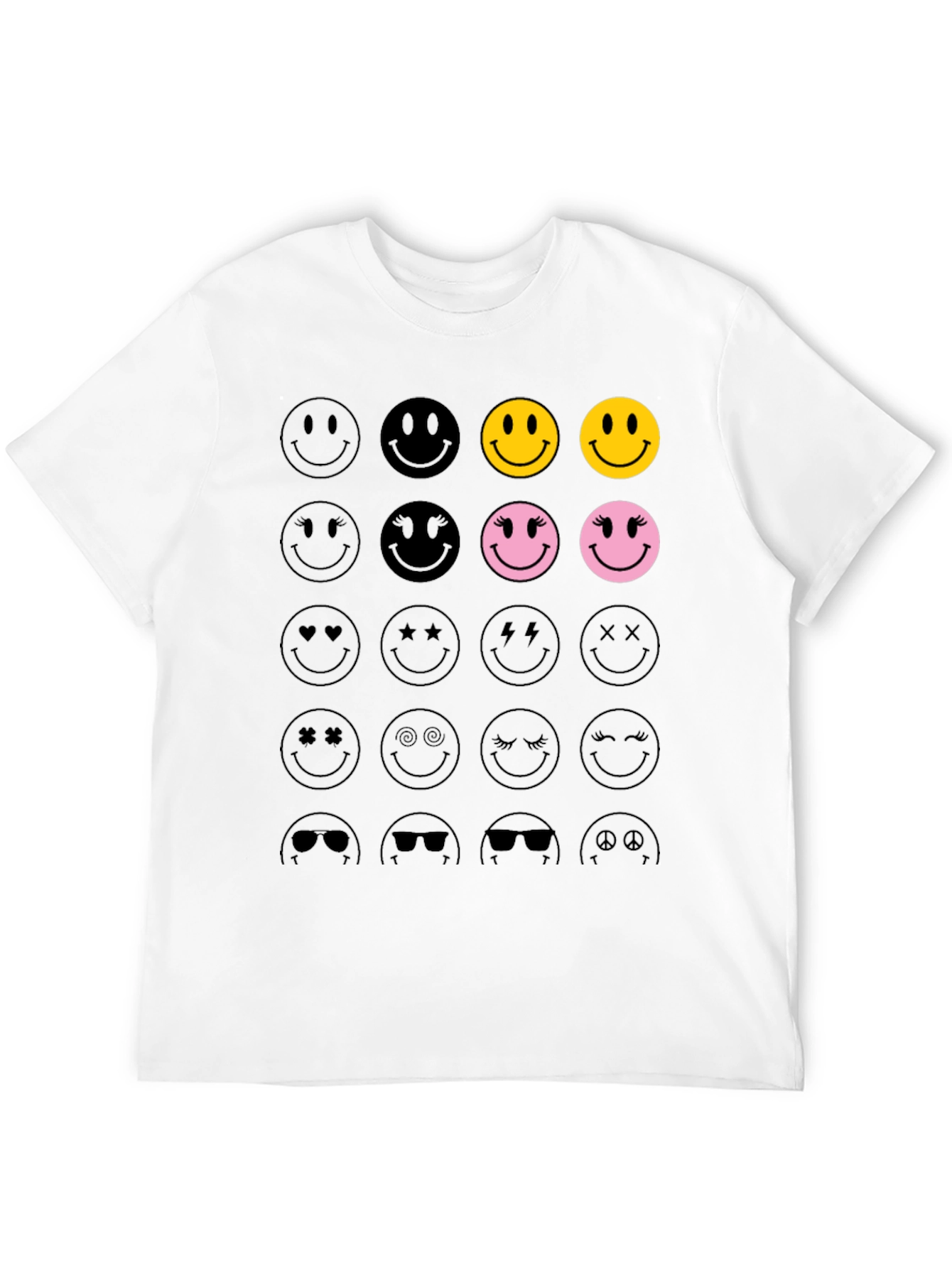 Smiley Face Graphic Tee - Trendy & Fun