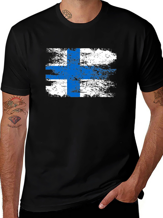 Finnish Flag Grunge T-Shirt