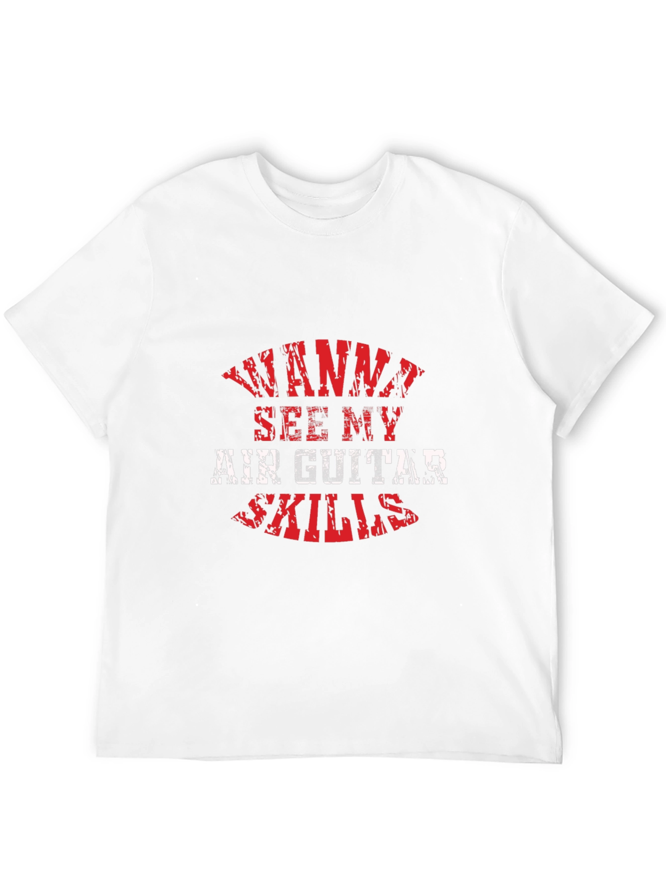 Wanna See My Air Guitar Skills Black Graphic T-Shirt