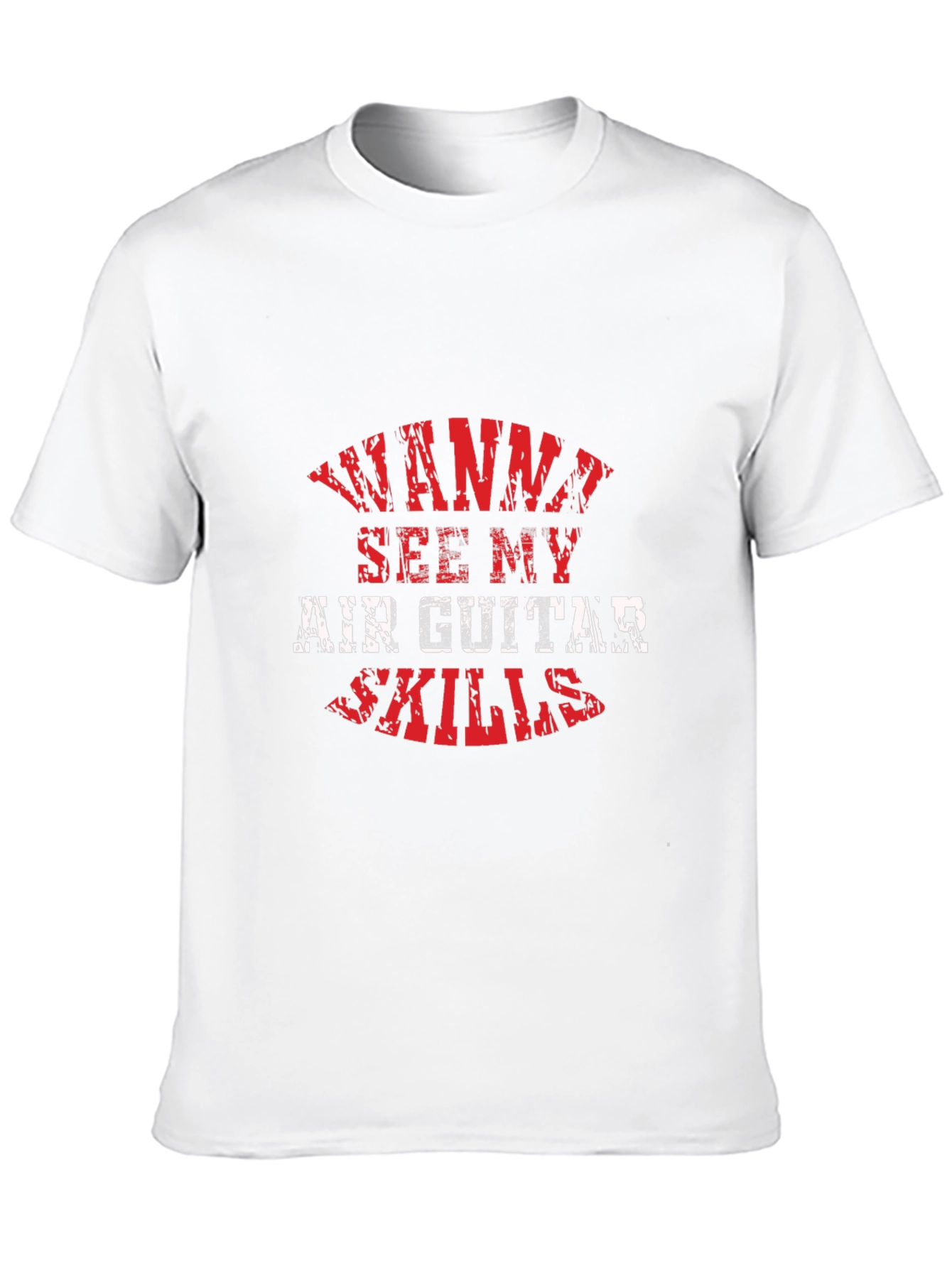 Wanna See My Air Guitar Skills Black Graphic T-Shirt