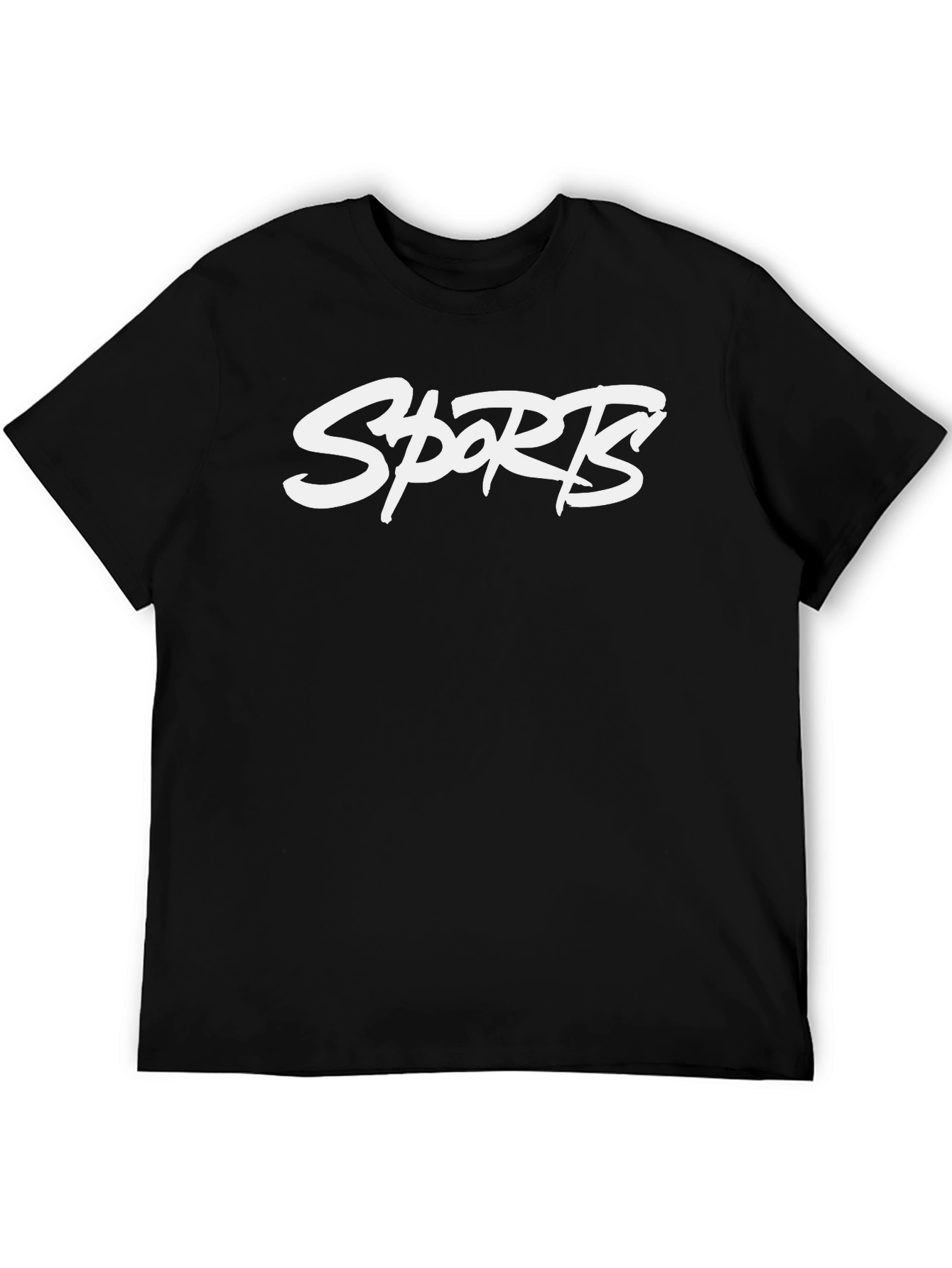 Mens Black Sports Graphic T-Shirt