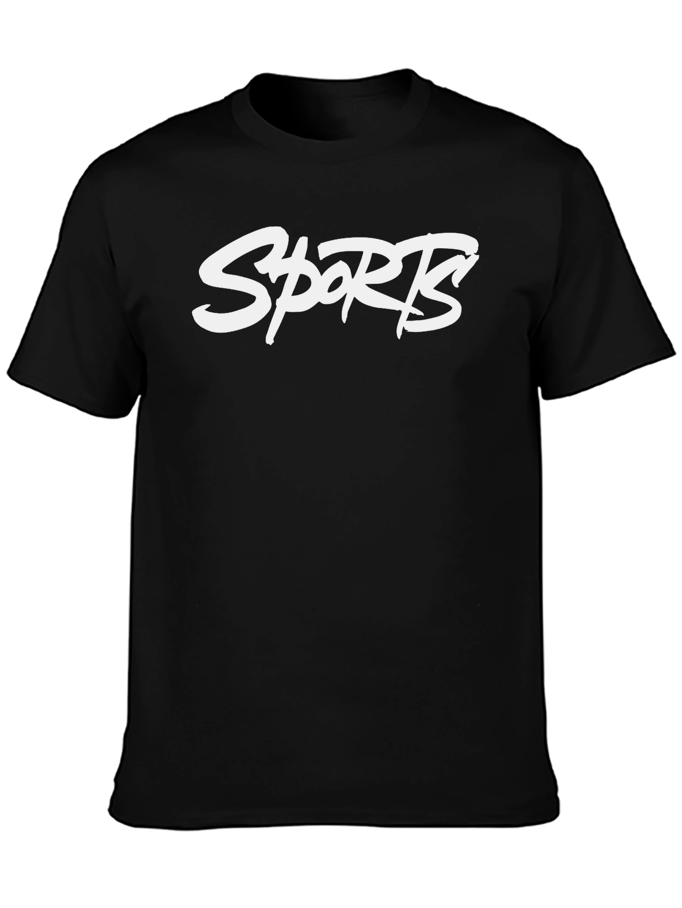 Mens Black Sports Graphic T-Shirt