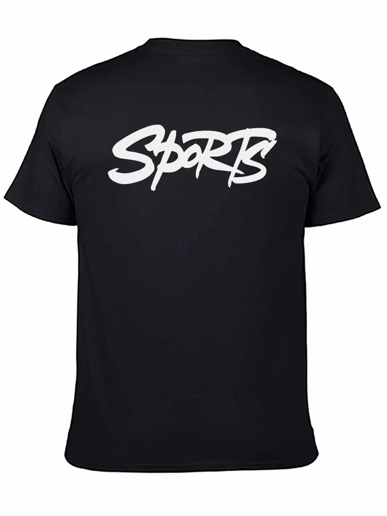 Mens Black Sports Graphic T-Shirt