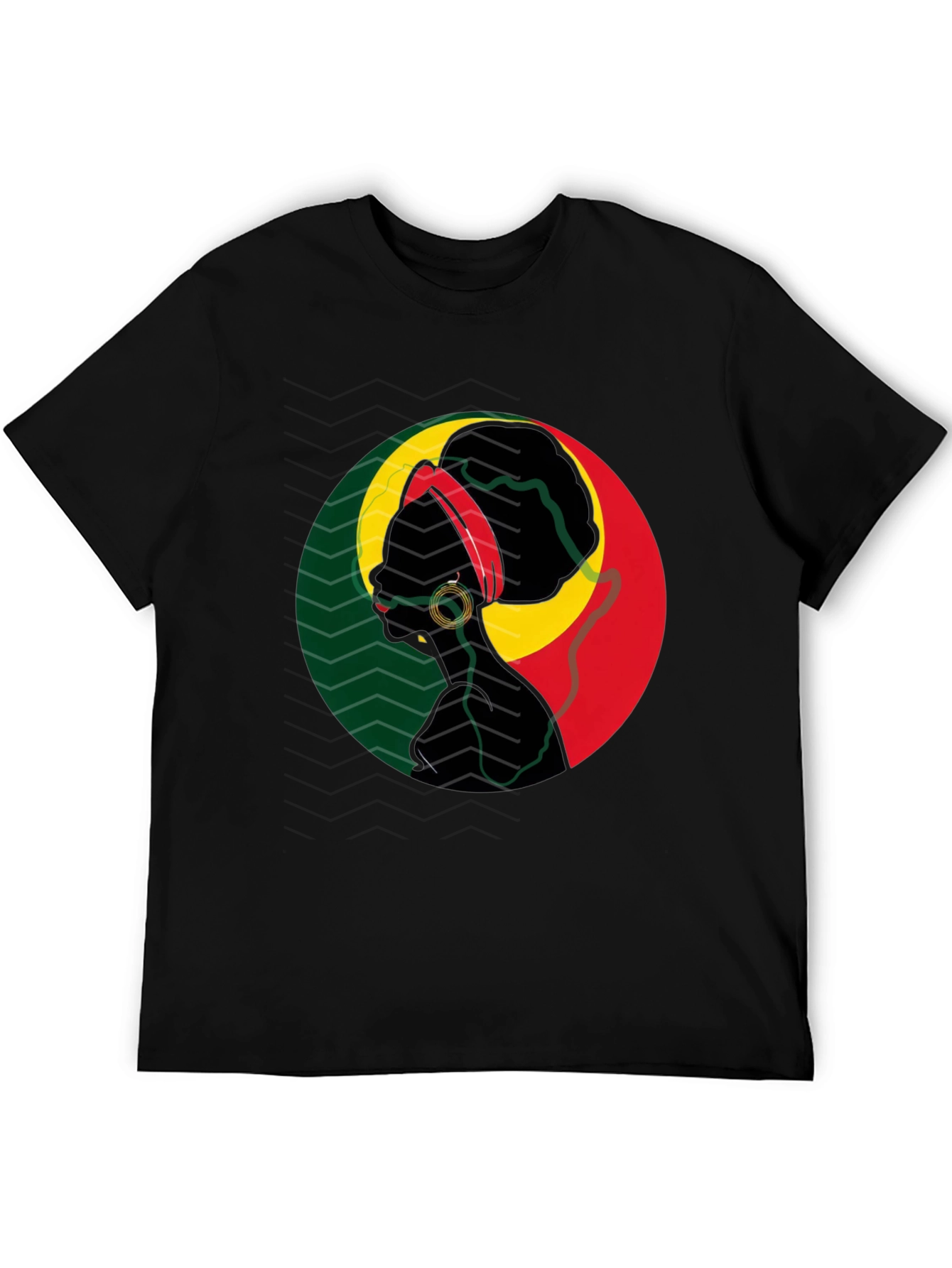 Rasta Woman T-Shirt - Black Cotton Tee