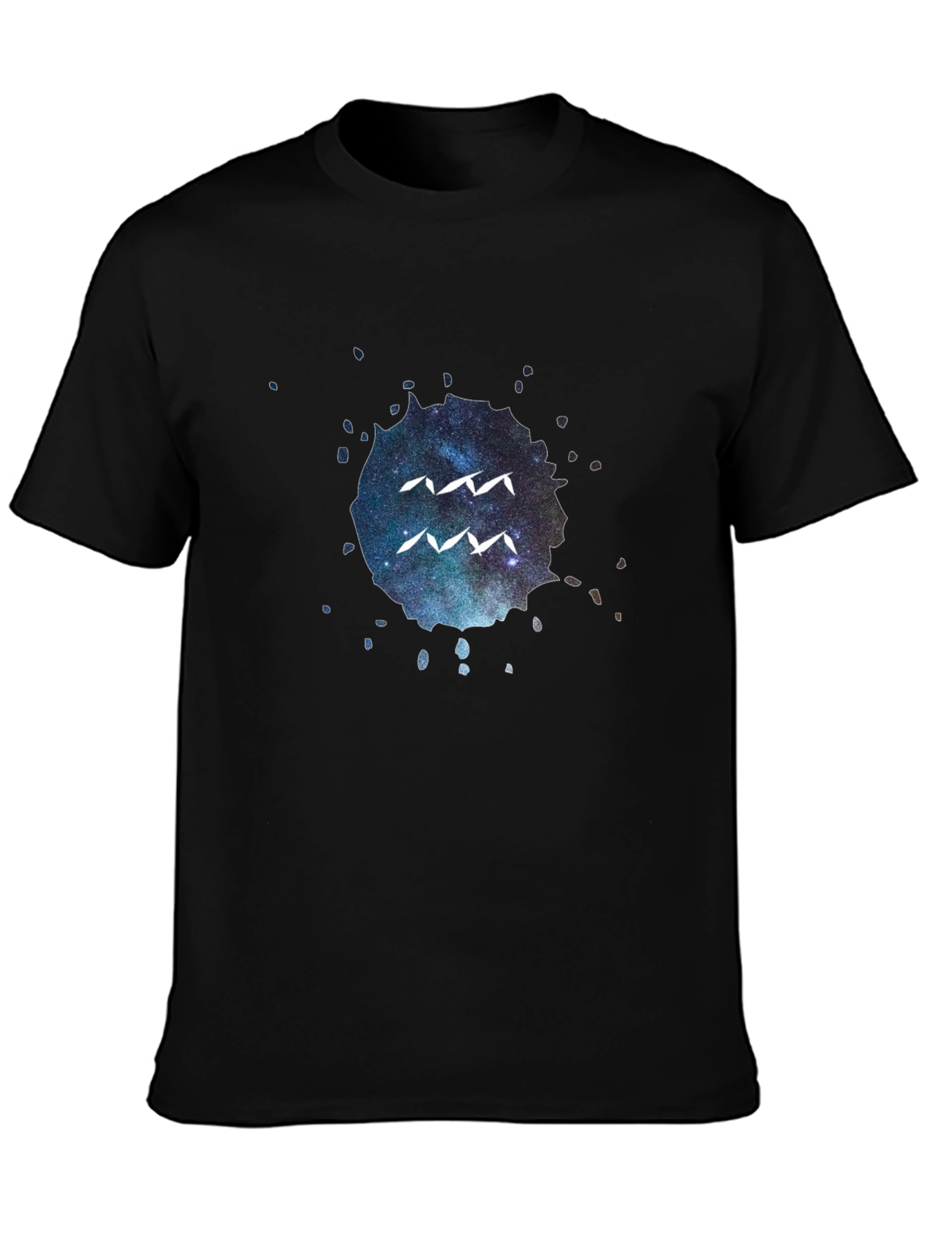 Aquarius Zodiac Black T-Shirt