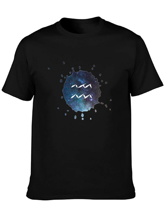Aquarius Zodiac Black T-Shirt