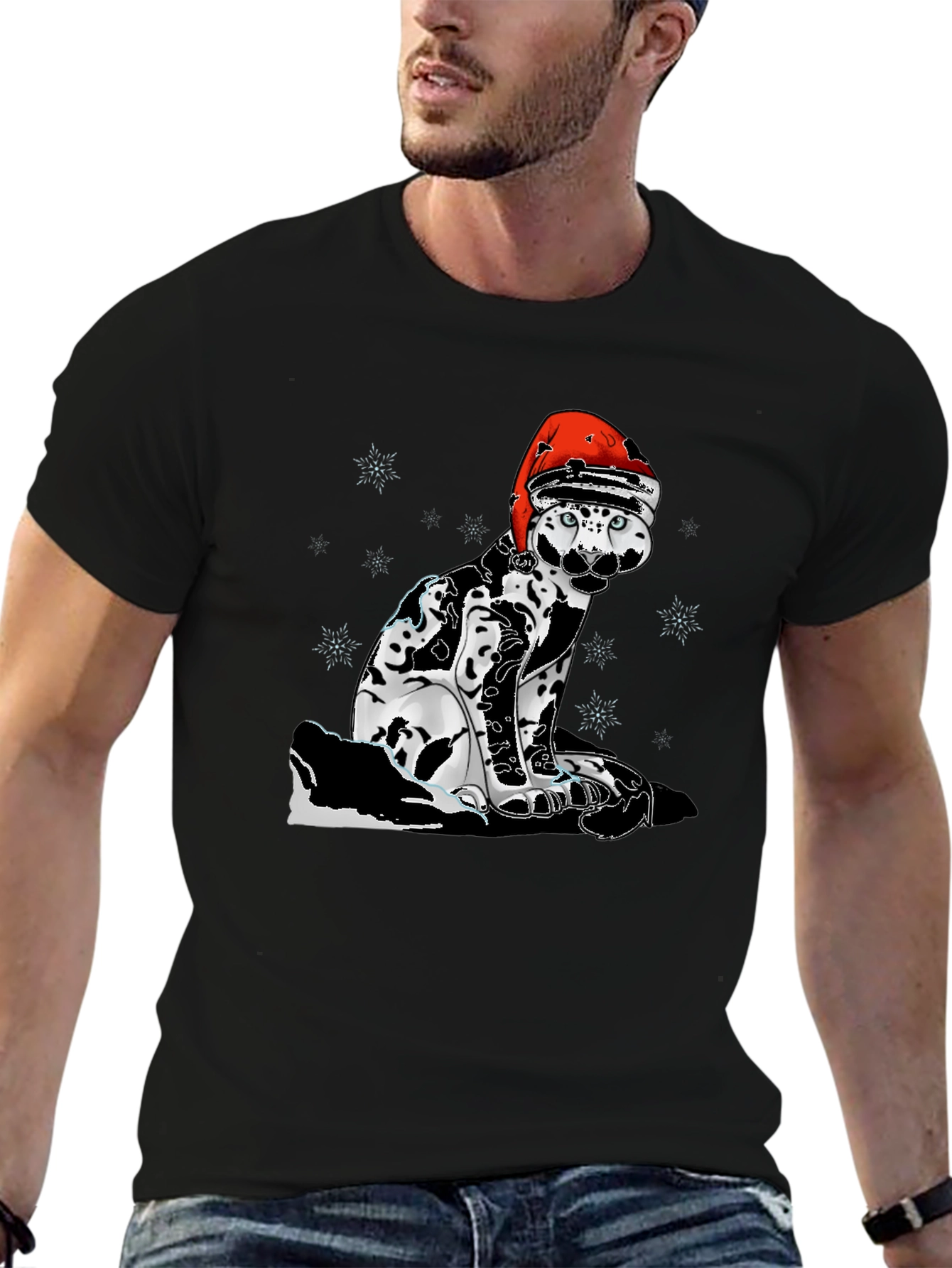 Festive Feline T-Shirt - Christmas Cat Tee
